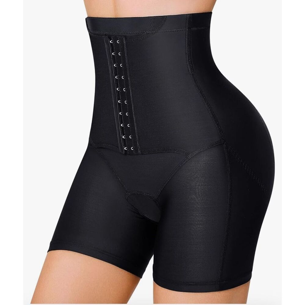 High-Waisted Black Shapewear Shorts